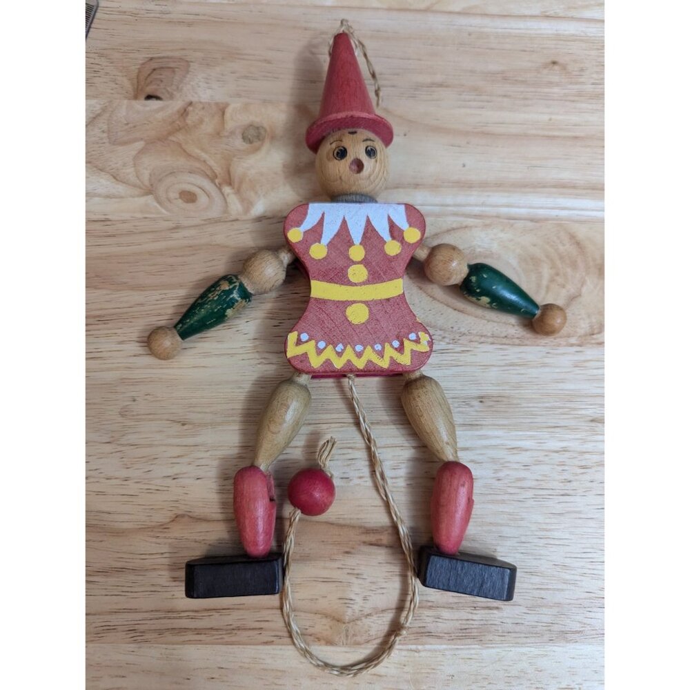M Gschnitzer Austria made articulated toy solider pull jumping jack string wood